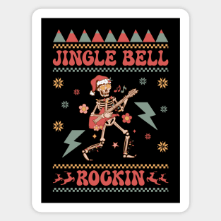 jingle bell rockin ugly christmas sweater Sticker